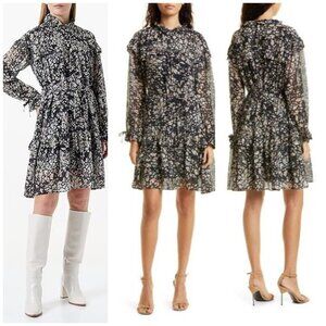 Boss Denada Women’s Ruffled Mini Dress Size 10